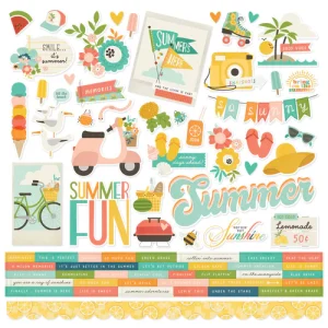 Simple Stories - Summer Snapshots 12 x 12 Cardstock Stickers