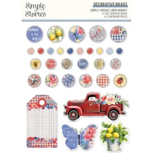 Simple Stories - Simple Vintage Linen Market Brads