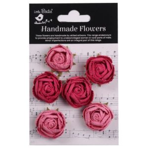 Little Birdie English Roses Paper Flowers - Precious Pink