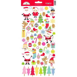Doodlebug Design - Oh What Fun Collection - Icon Stickers