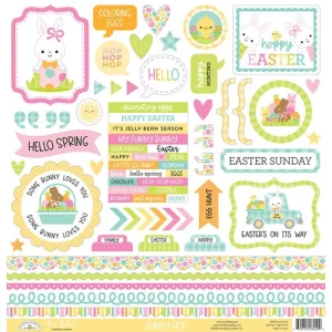 Doodlebug Design - This & That - Bunny Hop 12 x 12 Stickers