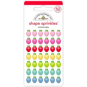 Doodlebug Design - Oh What Fun Collection - Shape Sprinkles - Christmas Lights