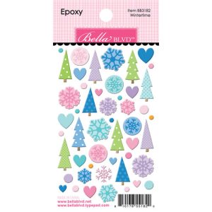 Bella Blvd - Snowflake Season Collection - Epoxy Stickers - Wintertime