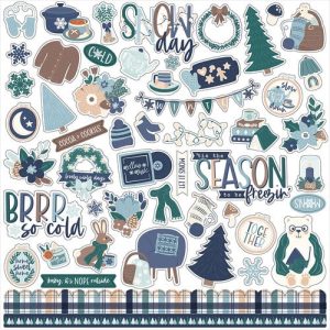 Echo Park - Snow Day Collection - 12 x 12 Cardstock Stickers - Element