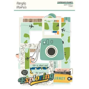 Simple Stories - Happy Travels Collection - Chipboard Frames