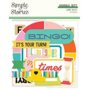 Simple Stories - Game Night Collection Ephemera - Journal Bits & Pieces