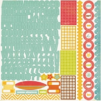 Echo Park Paradise Beach Collection - 12 x 12 Alpha Sticker Sheet