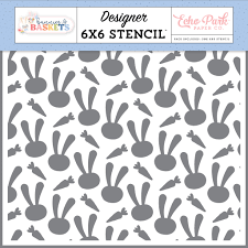 Echo Park 6 x 6 Stencils - Bunny & Carrots Stencil