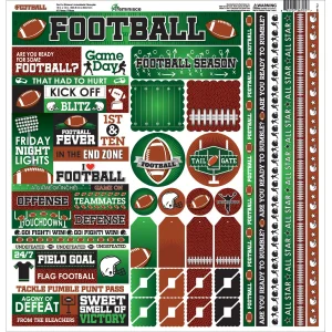 Reminisce Variety Cardstock Stickers - Football