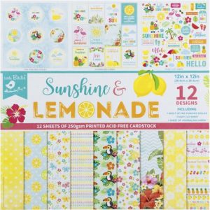Little Birdie - Sunshine & Lemonade 12 x 12 Cardstock