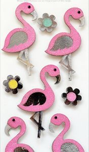 Little Birdie - Fancy Flamingo 3D Sticker Embellishments
