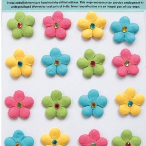 Little Birdie Embossed Jeweled Daisies 20/Pkg ~ Candy Crush