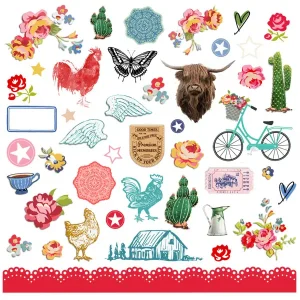 Fancy Pants - Prairie Rose - 12 x 12 Sticker Sheet
