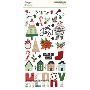 Simple Stories - All Wrapped Up Chipboard Stickers - 6" x 12"