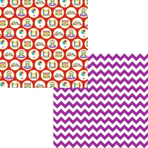 SSC Designs - Bounce House Collection - Bounce Party - 12 x 12 Double Sided Scrapbook Paper