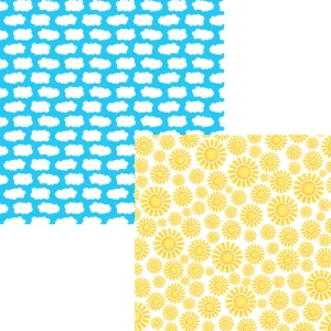 SSC Designs - Bounce House Collection - Blue Skies & Sunshine - 12 x 12 Double Sided Scrapbook Paper