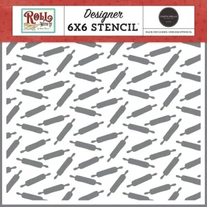 Carta Bella - Roll With It - 6 x 6 Stencil - Rolling Pin