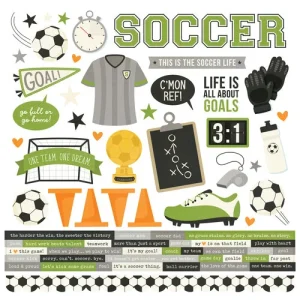 Simple Stories - Soccer Collection - 12 x 12 Stickers
