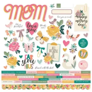 Simple Stories - Mother's Day - 12 x 12 Cardstock Stickers