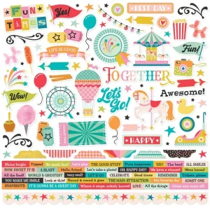 Simple Stories - Fun Times - Cardstock 12 x 12 Stickers