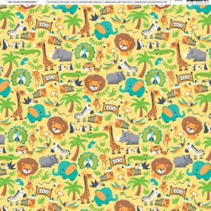 American Crafts - Zoo Day - 12 x 12 Single Sided Paper
