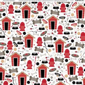American Crafts - Doggies - 12 x 12 Single Sided Paper