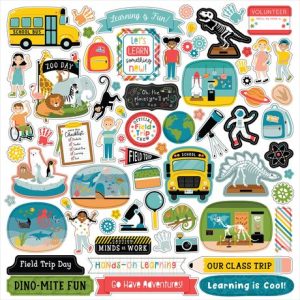 Echo Park Elements 12 x 12 Cardstock Stickers - Field Trip