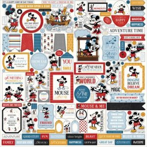 Echo Park Elements 12 x 12 Cardstock Stickers - Mouse & Me