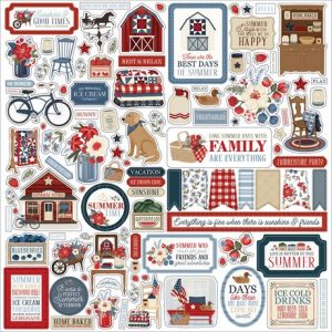 Carta Bella Elements 12 x 12 Cardstock Stickers - Americana Summer