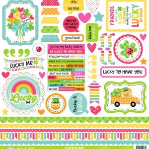 Doodlebug Designs - This & That 12 x 12 Cardstock Stickers - Lucky Me