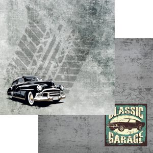 SSC Designs - Classic Cars Collection - Classic Garage - 12 x 12 Double Sided Paper