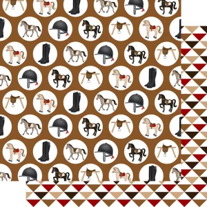 SSC Designs - Equestrian Collection - Equestrian Icons - 12 x 12 Double Sided Paper
