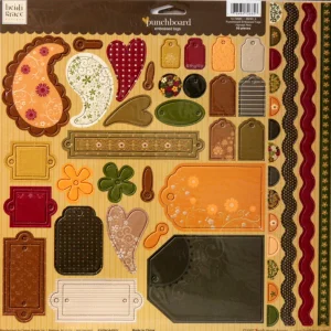 Heidi Grace - Harvest Flow Embossed Punchboard Tags