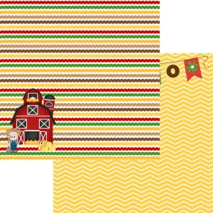 SSC Designs - On The Farm Collection - E-I-E-I-O - 12 x 12 Double Sided Paper