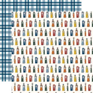 Carta Bella - Cars Collection - 12 x 12 Double Sided Paper - Fill Up On Gas