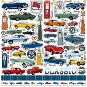 Carta Bella - Cars Collection - 12 x 12 Cardstock Stickers - Elements