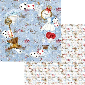 SSC Designs - Alice Collection - Round We Go - 12 x 12 Double Sided Paper