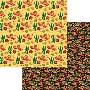 SSC Designs - Cinco De Mayo Collection - Sombrero - 12 x 12 Double Sided Paper