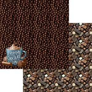 SSC Designs - Chocolate Heaven - Chocolate Covered - 12 x 12 Double Sided Paper