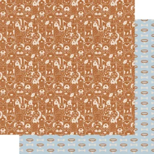 SSC Designs - Dog Lover Collection - Collars & Bones - 12 x 12 Double Sided Paper