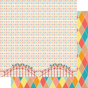 SSC Designs - Fun At The Fair Collection - Coaster Craze - 12 x 12 Double Sided Paper