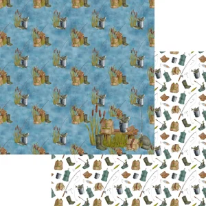 SSC Designs - Fish Tales - Keepin' It Reel - 12 x 12 Double Sided Paper