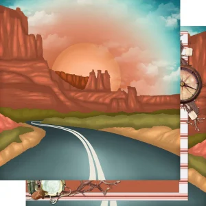 SSC Designs - National Parks Collection - Scenic Route - 12 x 12 Double Sided Paper