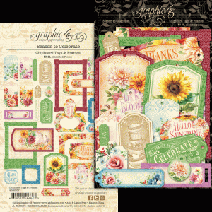 Graphic 45 - Season To Celebrate - Chipboard Tags & Frames