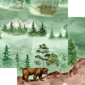 SSC Designs - Alaskan Adventure Collection - Bear Country - 12 x 12 Double Sided Paper