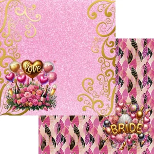 SSC Designs - Bachelorette Party Collection - 12 x 12 Double-Sided - The Bride