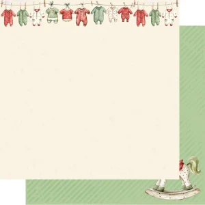 SSC Designs - Baby's First Christmas Collection - 12 x 12 Double-Sided - Tiny Little Clothes