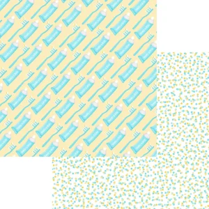 SSC Designs - Bathtub Time Boy Collection - 12 x 12 Double-Sided - Pearly Whites