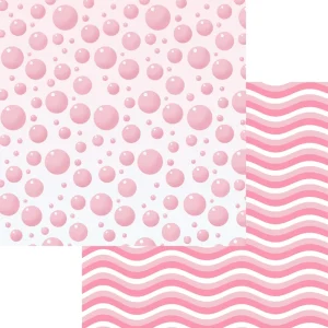 SSC Designs - Bathtub Time Girl Collection - Double-Sided 12 x 12 - Bubbles