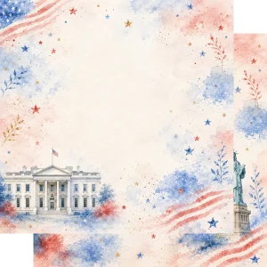 SSC Designs - Celebrate America Collection - 12 x 12 Double-Sided - Landmarks of Liberty